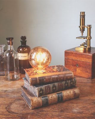 Se a literatura faz parte da sua vida, por que não incorporar essa paixão na sua decoração luminosa? Pegue aquele livro antigo que já foi lido ou que está esquecido na estante e transforme-o em uma luminária única. Basta cortar um nicho na parte interna, colocar uma pequena lâmpada e deixar a magia acontecer. Isso não só iluminará suas leituras noturnas, como também se tornará um ponto focal intrigante para os seus espaços.