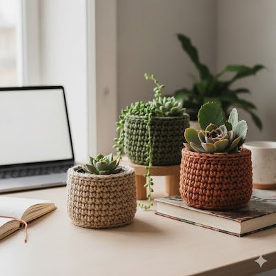 Cachepot para Suculentas em Ponto Baixíssimo Descrição: Um vasinho rústico e texturizado, perfeito para plantar aquela mudinha que precisa de um lar com estilo.   Benefício Emocional: Conectar o cuidado de uma planta com o cuidado de si. Ver algo crescer dentro de algo que suas mãos criaram é poderoso.   Sugestão de Estilo: Use em conjunto de vários, em diferentes alturas, para criar um cantinho verde na sua escrivaninha.