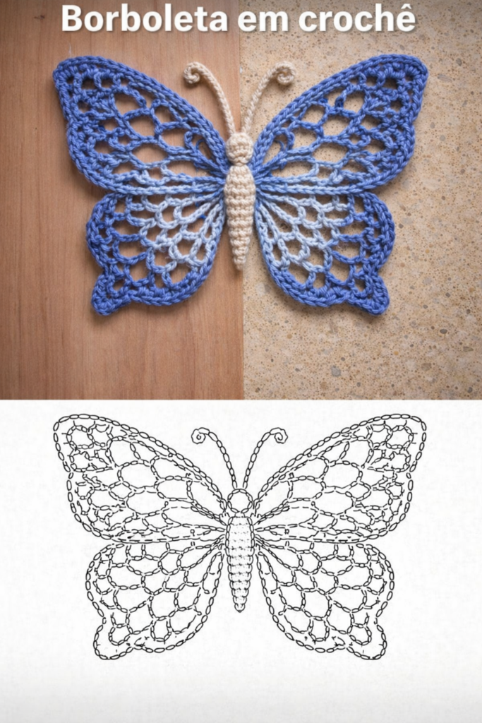 Borboleta em Crochê 